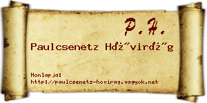 Paulcsenetz Hóvirág névjegykártya